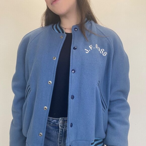 S Vintage Royals JF Ross Wool Varsity Jacket - Picture 1 of 5